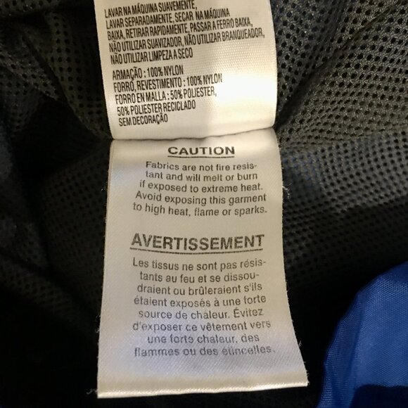 COLUMBIA Blue Black Rain Windbreaker Zip Jacket Unisex Kids Youth 14-16 Women XS - Picture 9 of 10